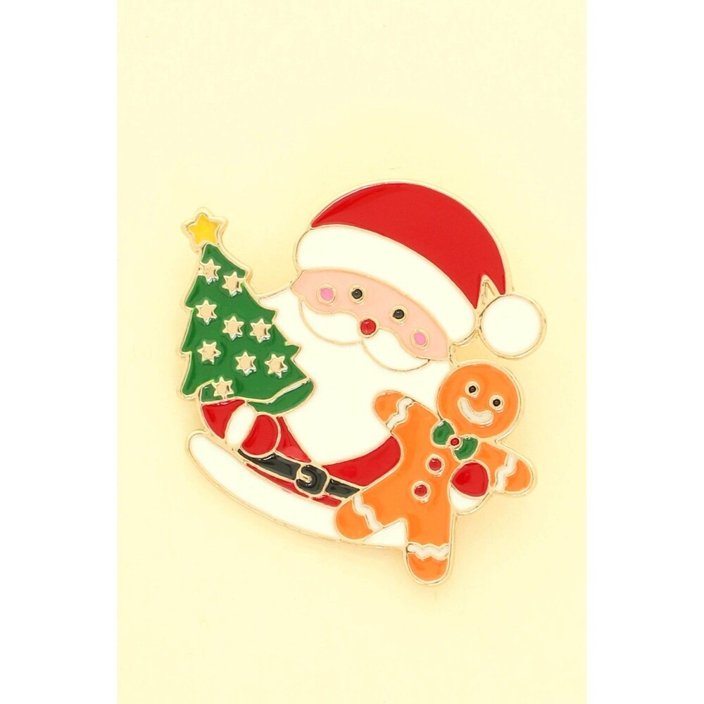 Christmas Santa Claus Brooch Pin - Diona J